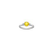 1 ct. t.w. Round Yellow Sapphire and Diamond Ring