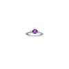 Round Lavender Sapphire and Diamond Three-Stone Ring