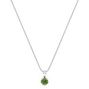 1 ct. t.w. Round Green Sapphire Pendant (18”)