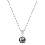 10mm Cultured Tahitian Pearl Pendant (18”)