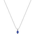 Oval Sapphire Pendant (18”)