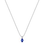 Oval Sapphire Pendant (18”)