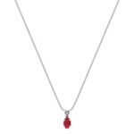 Oval Ruby Pendant (18”)
