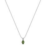Oval Green Sapphire Pendant (18”)