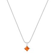 5/8 ct. Princess Cut Orange Sapphire Pendant (18)