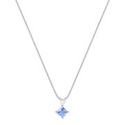 5/8 ct. Princess Cut Ice Blue Sapphire Pendant (18)