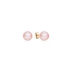 8mm Pink Cultured Freshwater Pearl Solitaire Earrings