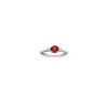 Round Ruby and Diamond Three-Stone Ring
