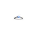 Round Ice Blue Sapphire and Diamond Ring