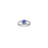 Round Kentucky Blue Sapphire and Diamond Ring