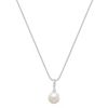 8mm Cultured Akoya Pearl and Round Diamond Pendant (18)