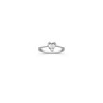 Round Diamond Heart Ring