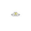 Princess Cut Yellow Sapphire and Diamond Ring