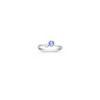 Round Ice Blue Sapphire and Diamond Ring