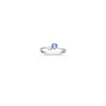 Round Ice Blue Sapphire and Diamond Ring