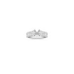 Round and Baguette Diamond Engagement Ring
