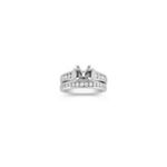 Round Diamond Wedding Set in Platinum