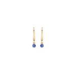 Round Kentucky Blue Sapphire Earrings