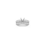 Diamond Platinum Wedding Set with Pave Setting