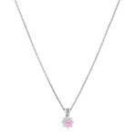 Round Pink Sapphire and Diamond Pendant (18)