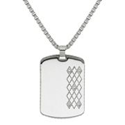 Round Diamond Dog Tag Necklace (22)