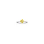Round Yellow Sapphire Ring
