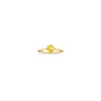 Round Yellow Sapphire Ring