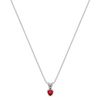 Heart Shaped Ruby Pendant (18”)