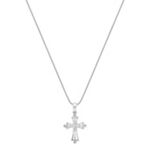 Round Diamond Cross Pendant (18 in.)