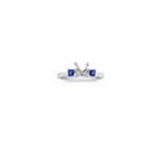 Three-Stone Princess Cut Sapphire Engagement Ring