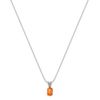 Oval Orange Sapphire Pendant (18”)