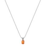 Oval Orange Sapphire Pendant (18”)