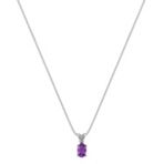 Oval Lavender Sapphire Pendant (18”)