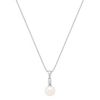 7mm Cultured Akoya Pearl and Round Diamond Pendant (18)