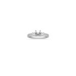 Three-Stone Princess Cut and Round Diamond Engagement Ring