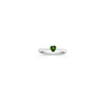 Heart Shaped Green Sapphire Ring