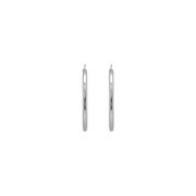 14k White Gold Hoop Earrings