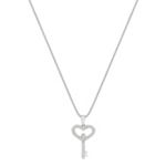 Round Diamond Heart Pendant (18 in.)