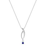 Round Sapphire and Diamond Pendant (18)