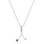 1/5 ct. t.w. Round Kentucky Blue Sapphire and Diamond Pendant (18)