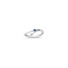 Round Kentucky Blue Sapphire and Diamond Ring