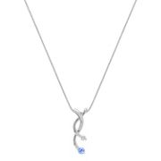 1/5 ct. t.w. Round Ice Blue Sapphire and Diamond Pendant (18)