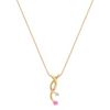 Round Pink Sapphire and Diamond Pendant (18)