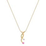 Round Pink Sapphire and Diamond Pendant (18)