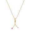 Round Pink Sapphire and Diamond Pendant (18)