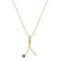 1/3 ct. t.w. Round Kentucky Blue Sapphire and Diamond Pendant (18)