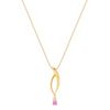 Round Pink Sapphire and Diamond Pendant (18)