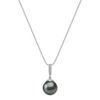 10mm Cultured Tahitian Pearl and Diamond Pendant (18)