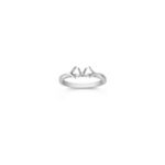 Swirl Solitaire White Gold Engagement Ring