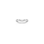 Baguette and Round Diamond Contour Anniversary Band in Platinum